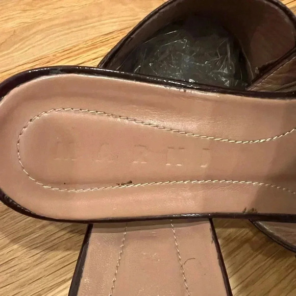 MARNI - Leather Mules Burgandy/Wine - Size 38 - Picture 7 of 7